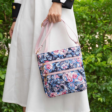 Lainey Floral Shoulder Bag in Floral Blue view 2