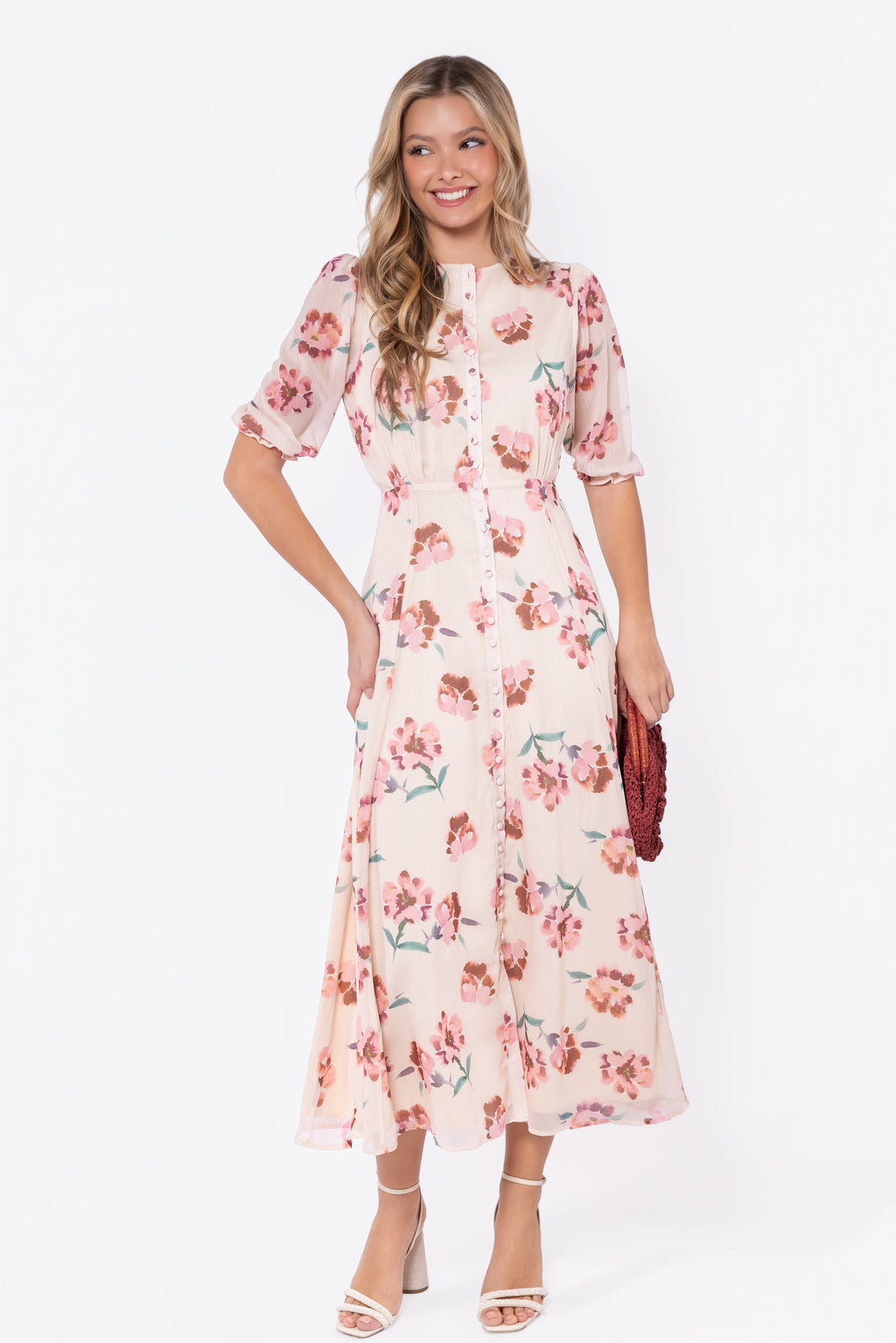 Lana Dress (beige/pink) view 7 (dress) - lana del rey beige dress, beige dress near me, what color lips - shop at us.meeeshop