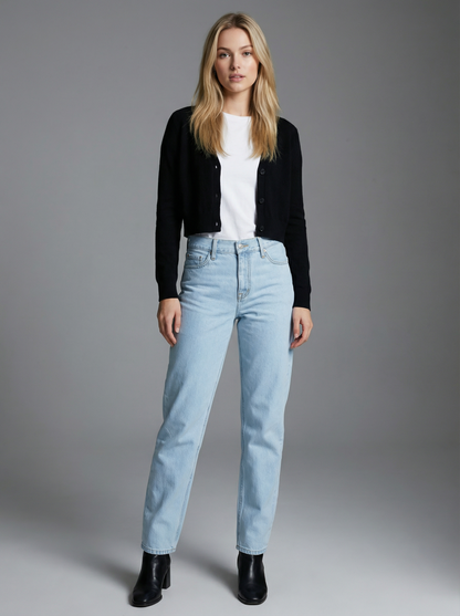 Lane Tapered Mid Rise Wide Baggy Jeans in 11 (29) view 5 - Lane Pants Tapered Leg (bottom)