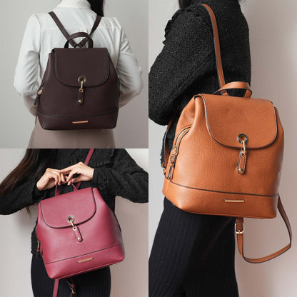 Laura Backpack Handbag in Brown view 2
