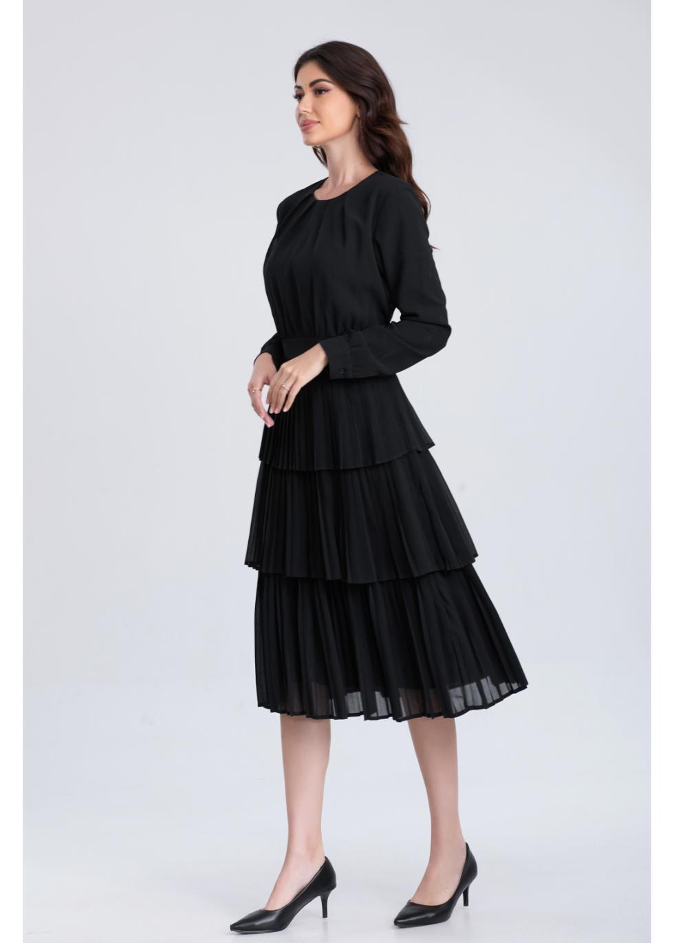 Layered Midnight Midi Dress in L view 4 - Layered Night Dress
