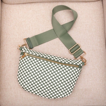 Layla Woven Checkered Crossbody Sling Bag view 21 - Layla Woven Bag