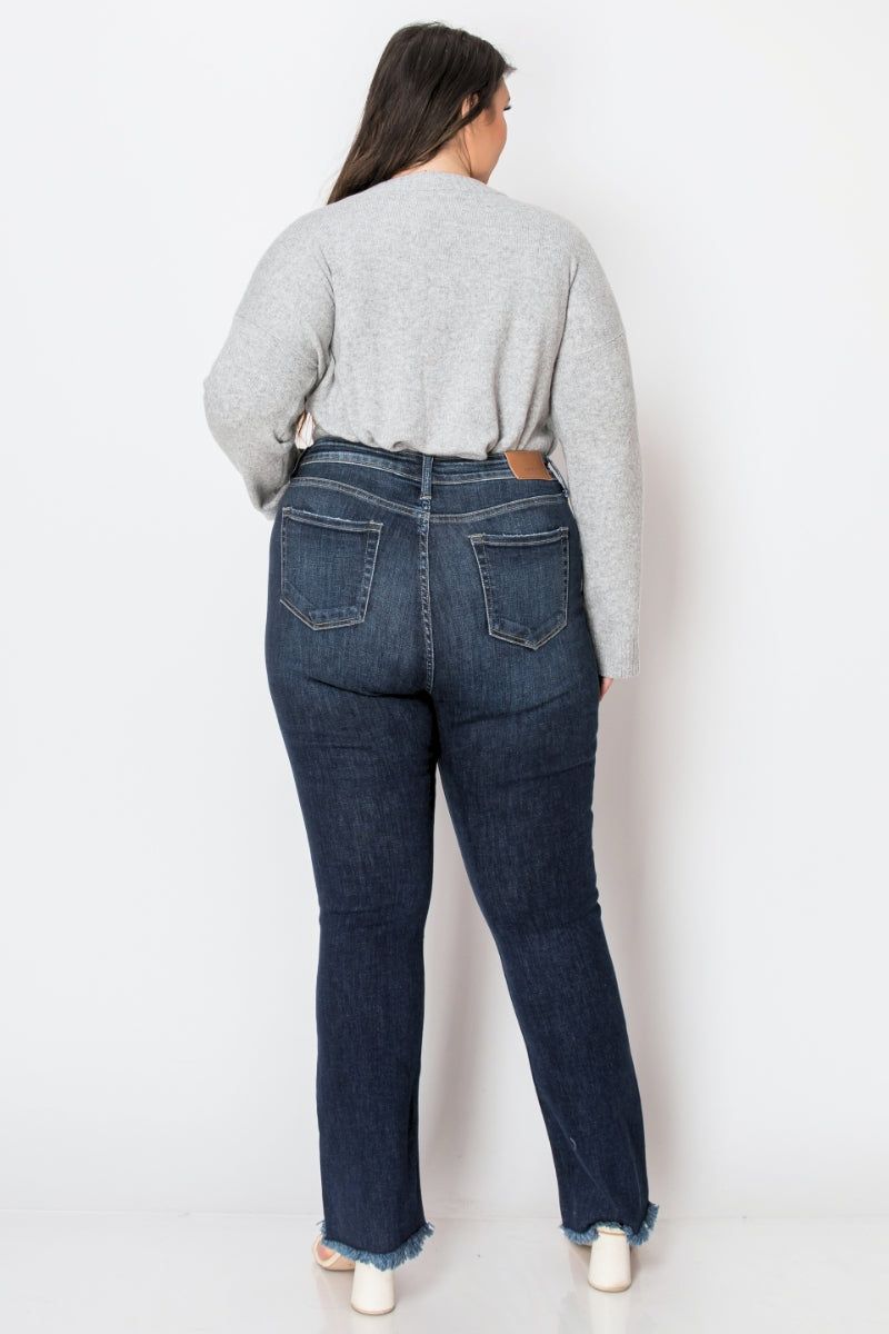 Leah plus High Rise Western Boot Jeans in P-20 view 3 - High-Waisted - Jeans Boot (bottom)