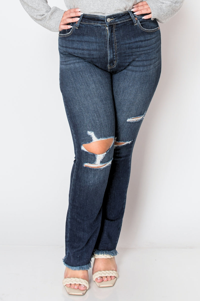 Leah plus High Rise Western Boot Jeans view 4 - High-Waisted - Jeans Boot (bottom)
