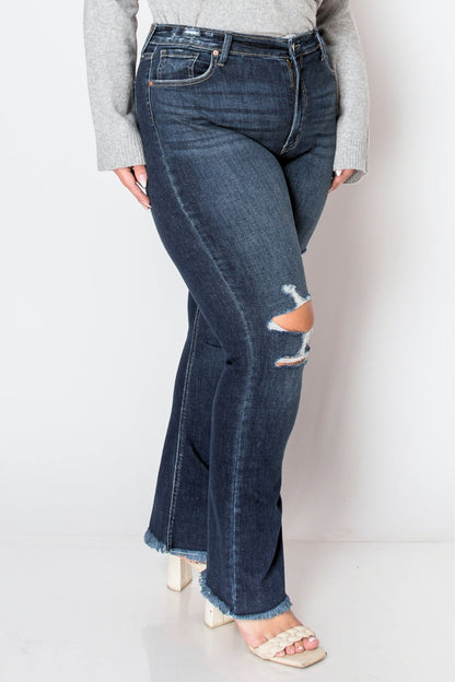 Leah plus High Rise Western Boot Jeans view 5 - High-Waisted - Jeans Boot (bottom)