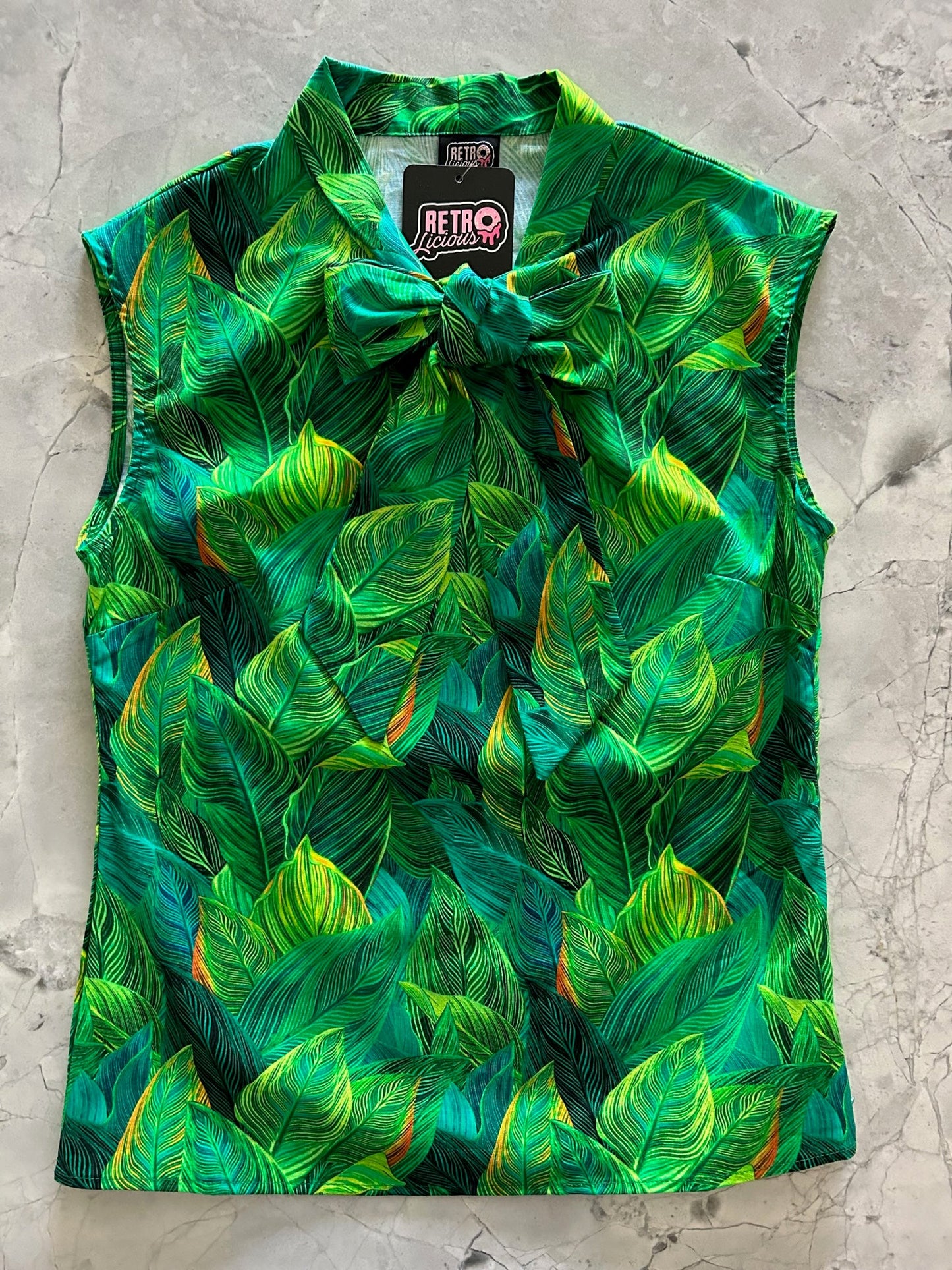 Leaves Bow Top in M view 3