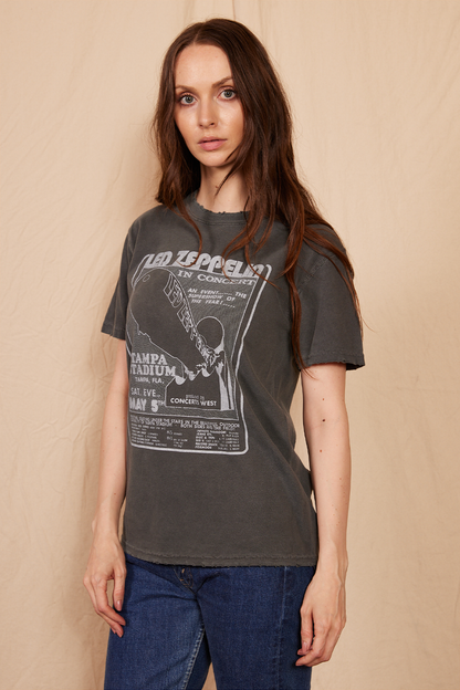 Led Zeppelin 1973 Sunkissed Tee in Black view 2 - Led Zeppelin Tee Shirts (top)