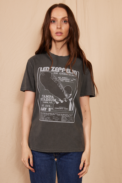 Led Zeppelin 1973 Sunkissed Tee in Black view 3 - Led Zeppelin Tee Shirts (top)