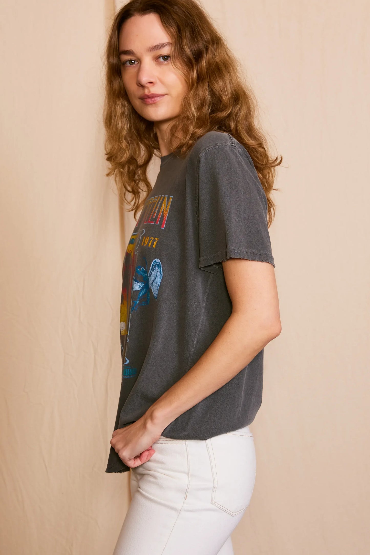 Led Zeppelin Inglewood Sunkissed Gray Tee in M view 3 - Led Zeppelin Tee Shirts (top)