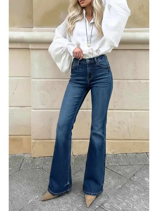 Leilani Tummy Control High Rise Holly Flare Jeans in 1 (24) - High-Waisted (bottom)