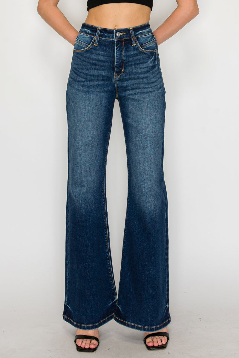 Leilani Tummy Control High Rise Holly Flare Jeans in 3 (25) view 2 - High-Waisted (bottom)