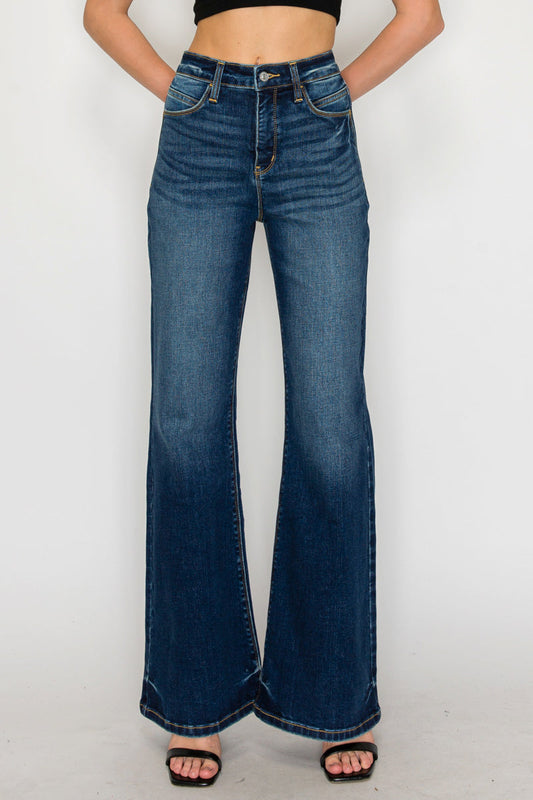 Leilani Tummy Control High Rise Holly Flare Jeans in 3 (25) view 2 - High-Waisted (bottom)