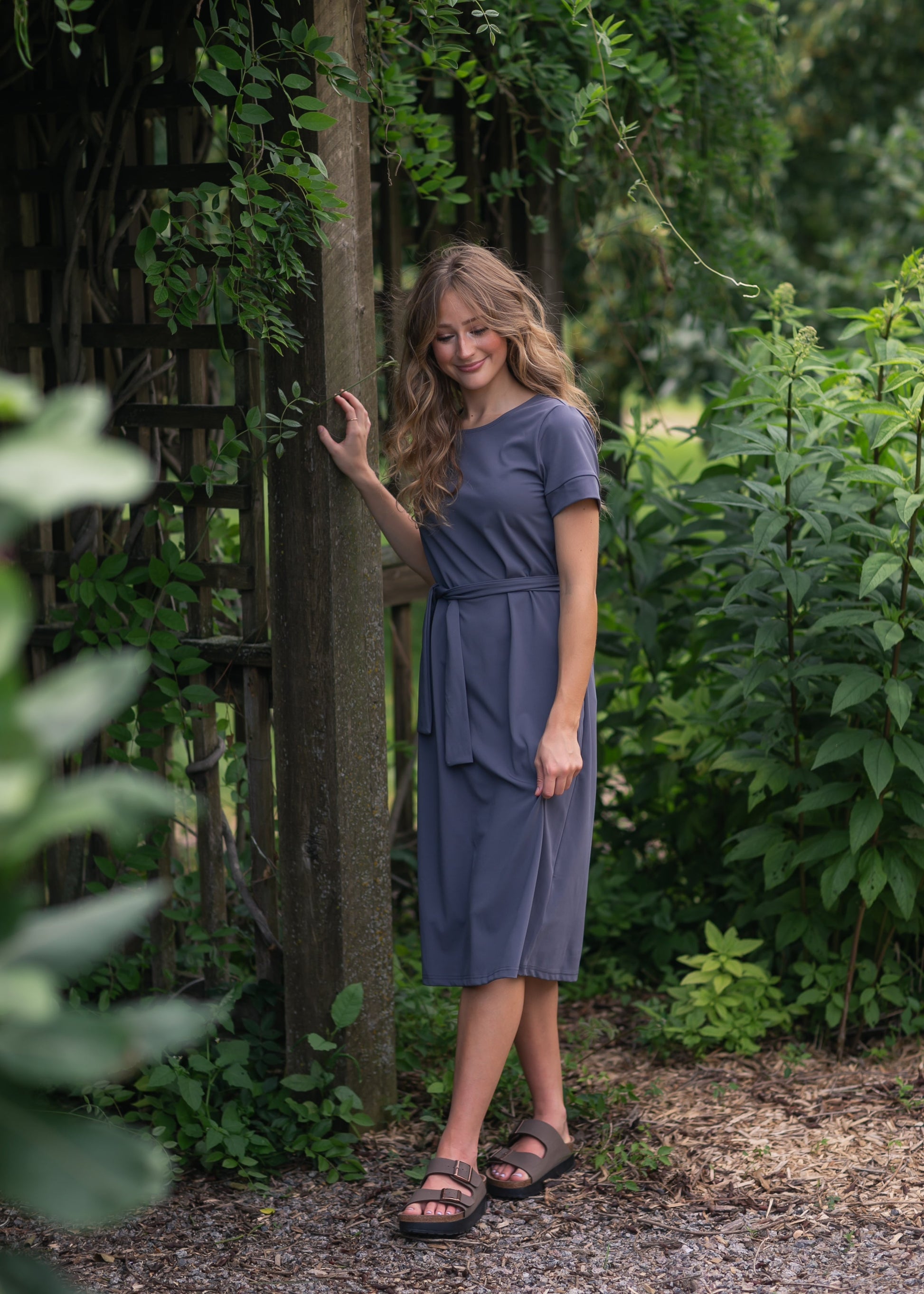 Lennox Classic Midi Dress in Black view 3