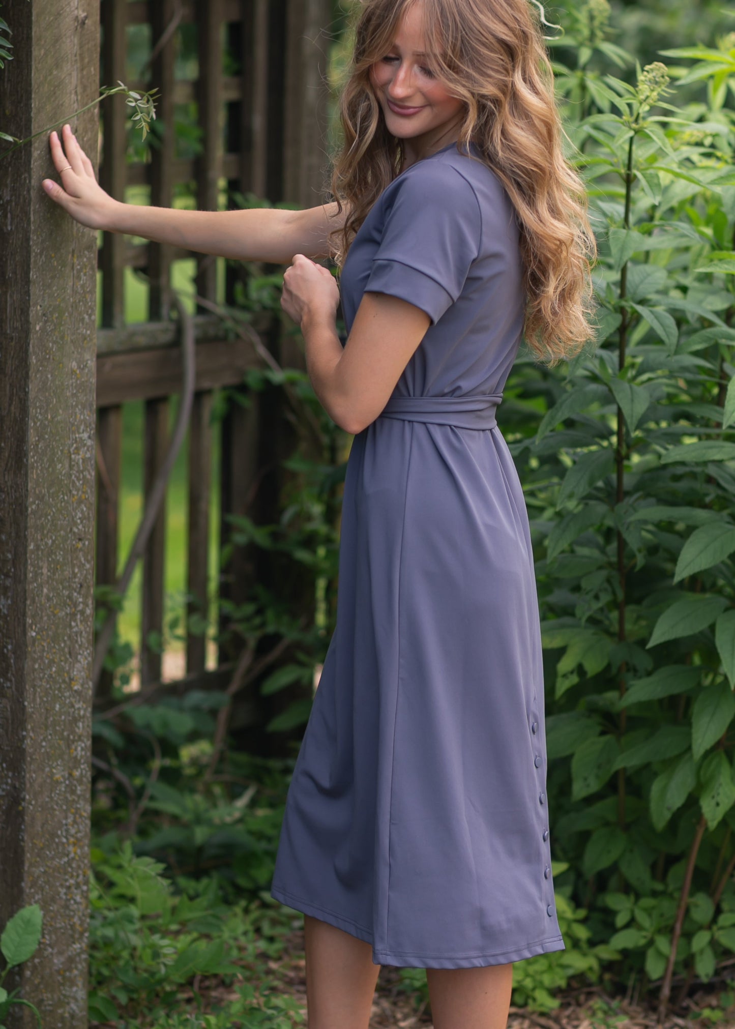 Lennox Classic Midi Dress in Black view 4