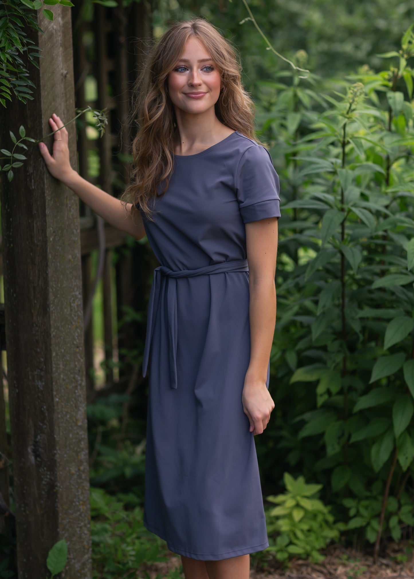 Lennox Classic Midi Dress in Black view 7