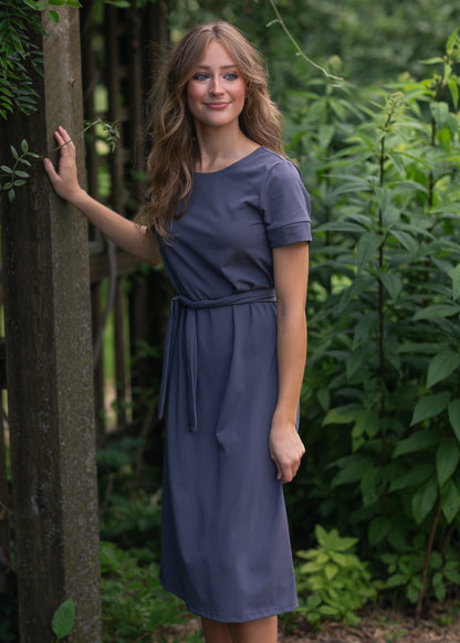 Lennox Classic Midi Dress in Black view 7