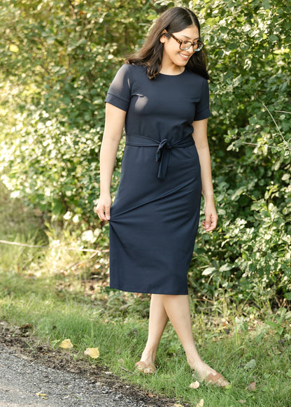 Lennox Classic Midi Dress in Black view 9