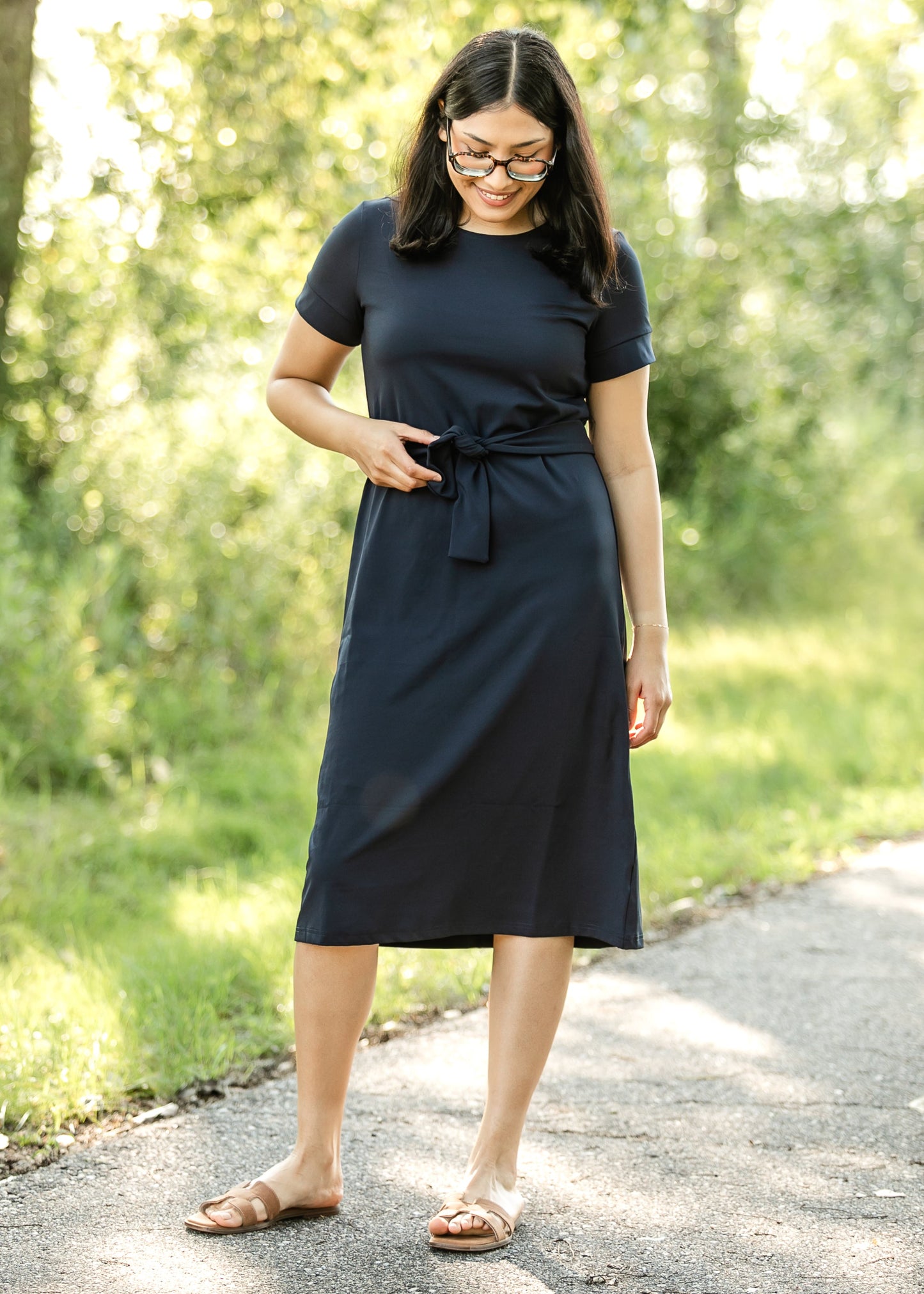 Lennox Classic Midi Dress in Gray view 10