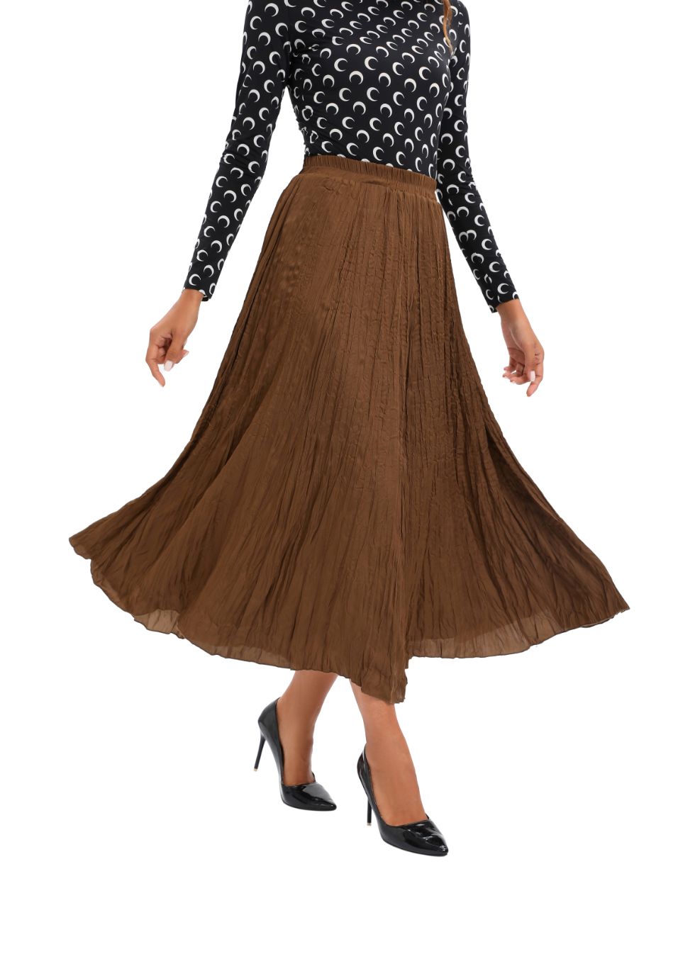 Lightweight Wrinkle Midi Skirt (one Size) view 10 - Lightweight Crinkle Skirt (dress)