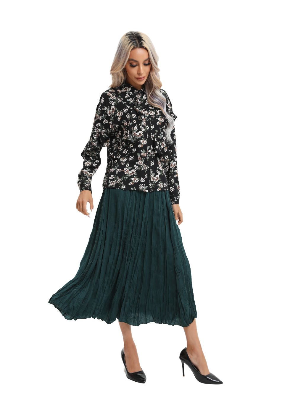 Lightweight Wrinkle Midi Skirt (one Size) view 5 - Lightweight Crinkle Skirt (dress)