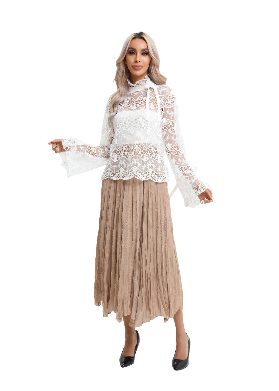 Lightweight Wrinkle Midi Skirt (one Size) view 9 - Lightweight Crinkle Skirt (dress)