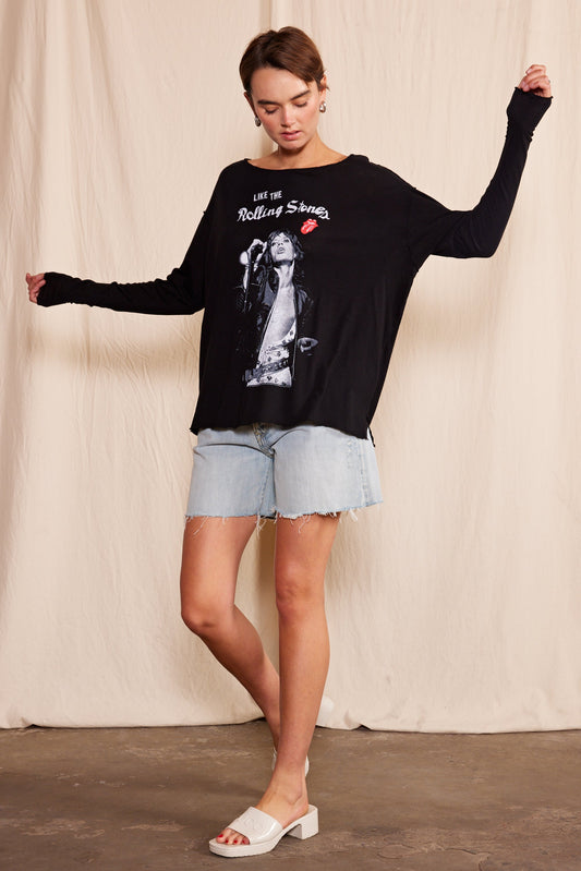 Like the Rolling Stones Tee in Black view 2 (top)