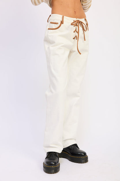 Liliana Jeans in Ivory view 2 - Liliana Mumy Jeans (bottom)