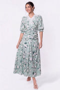 Lina Dress (green Pattern) XS (dress) - lena green dress, lime green dress near me, edward green lina s - shop at us.meeeshop