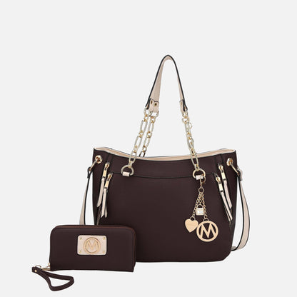 Lina Shoulder Bag and Wallet Set in Chocolate view 4 - Lena Shoulder Bag Kate Spade (one-piece)