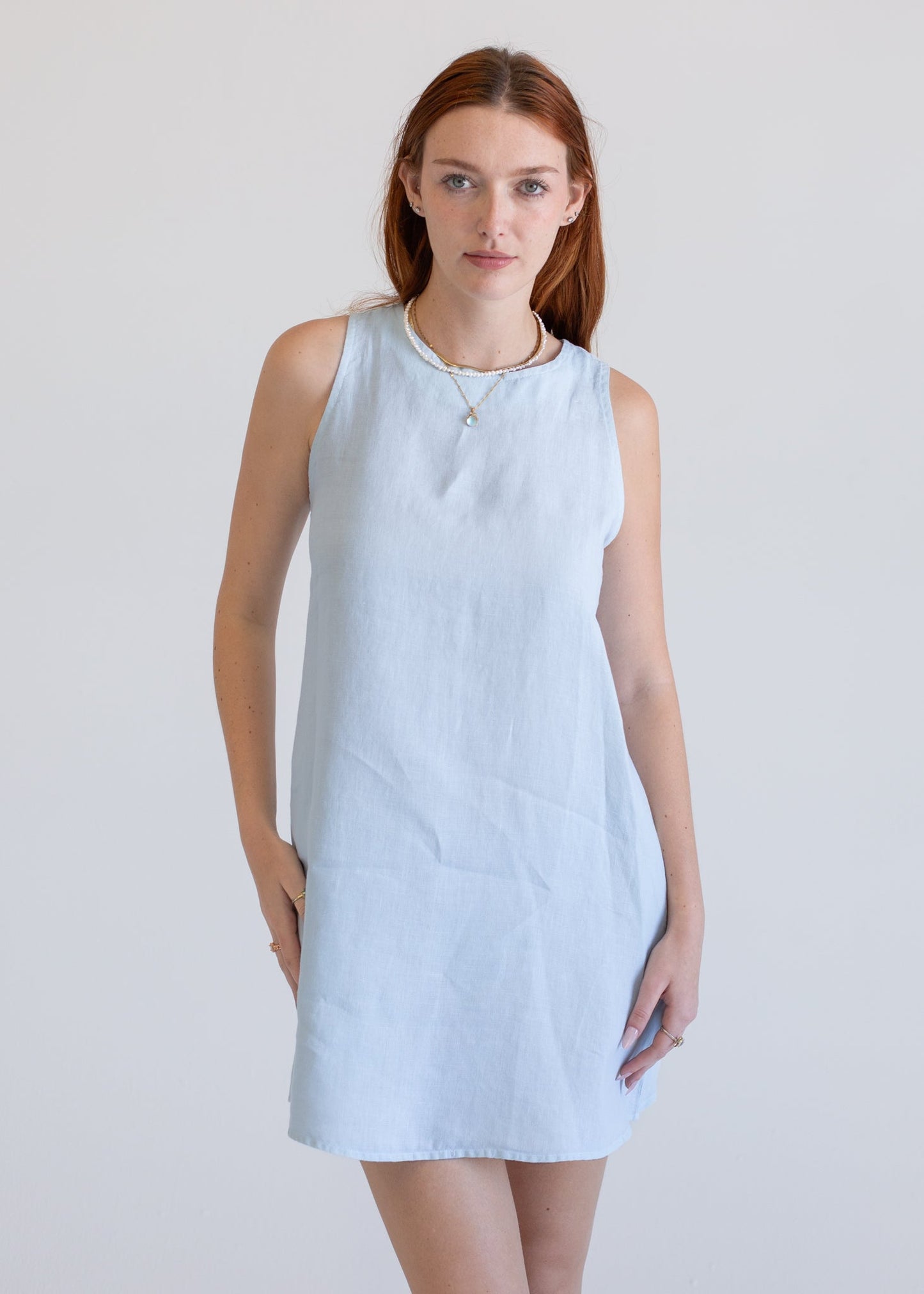 Linen Mini Dress in XS view 4 - Linen Mini Dress Women