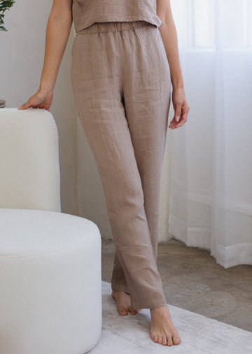 Linen Wide Leg Pant - MeeeShop Women's Fashion