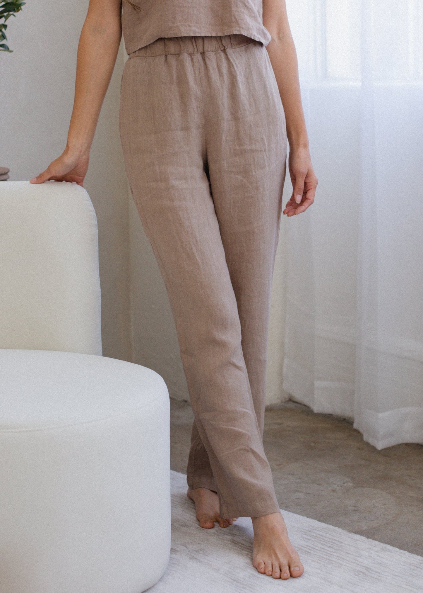 Linen Wide Leg Pant in XS view 2 - Linen Wide Pants (bottom)