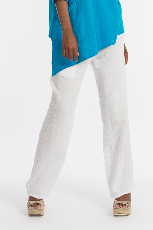Lisa Cotton Gauze Pants with Pockets in 0 (XS/S) - Lisa Pockets (bottom)