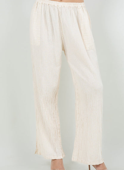 Lisa Cotton Gauze Pants with Pockets in 0 (XS/S) view 2 - Lisa Pockets (bottom)