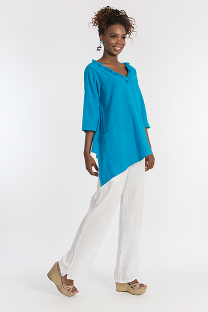 Lisa Cotton Gauze Pants with Pockets in 1 (S/M) view 8 - Lisa Pockets (bottom)