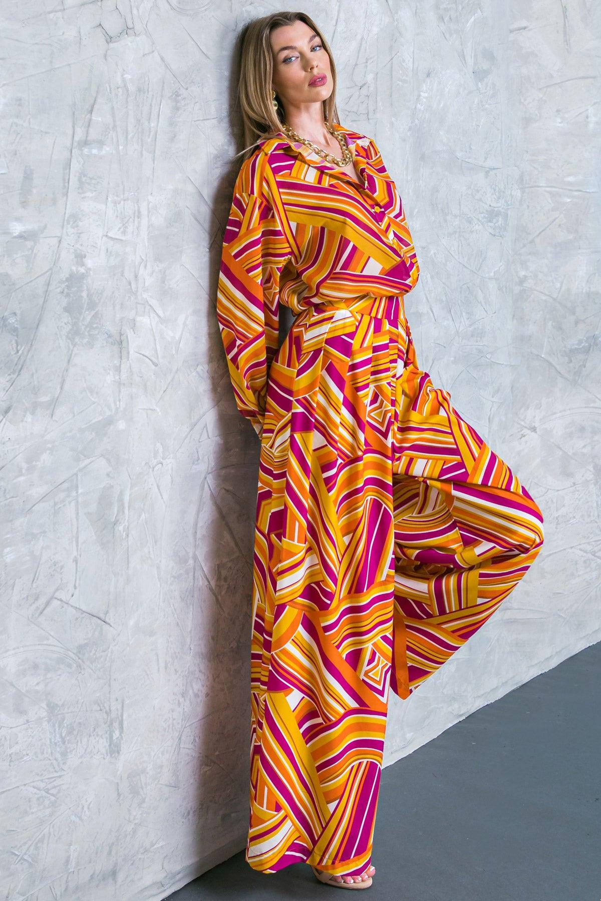 Lively Cham Woven Pants in RUST BERRY view 3 (bottom)
