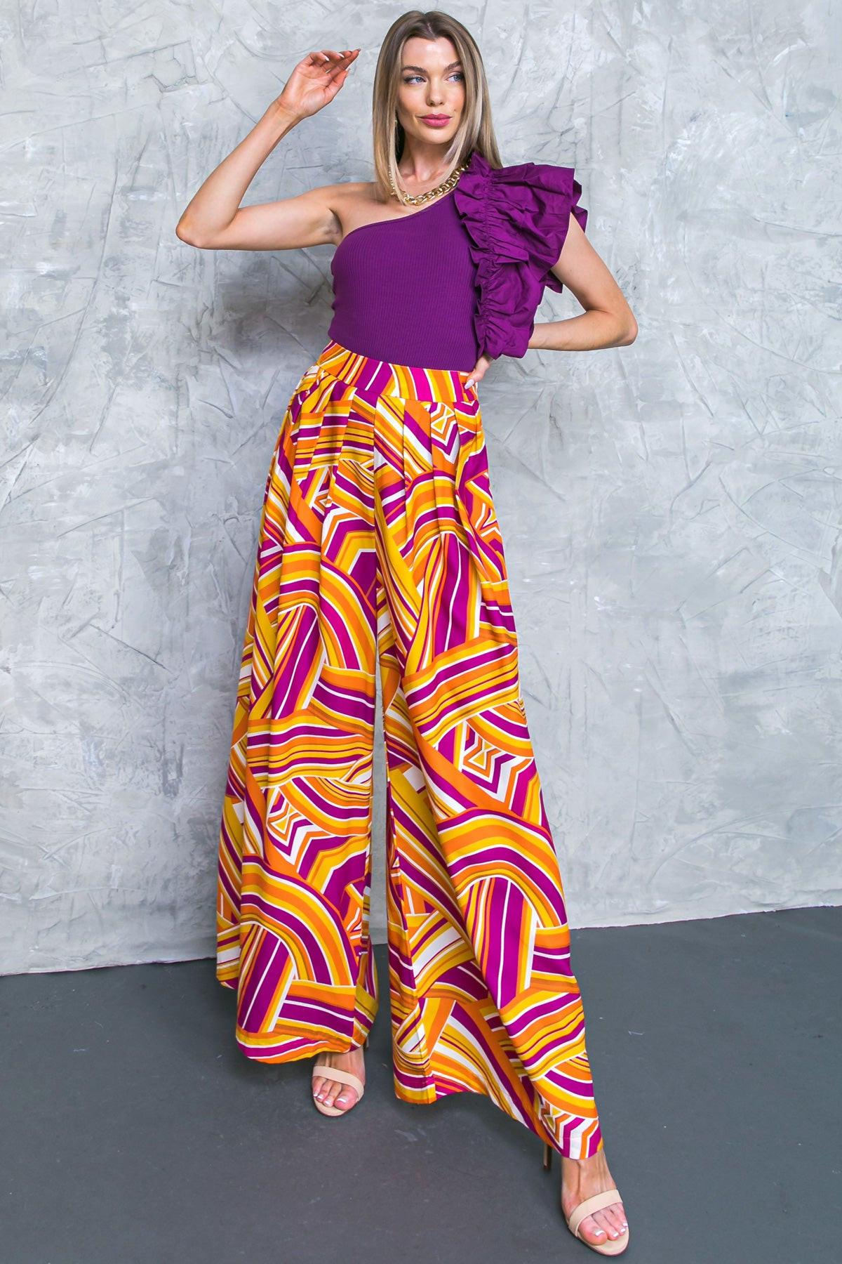 Lively Cham Woven Pants in RUST BERRY view 5 (bottom)