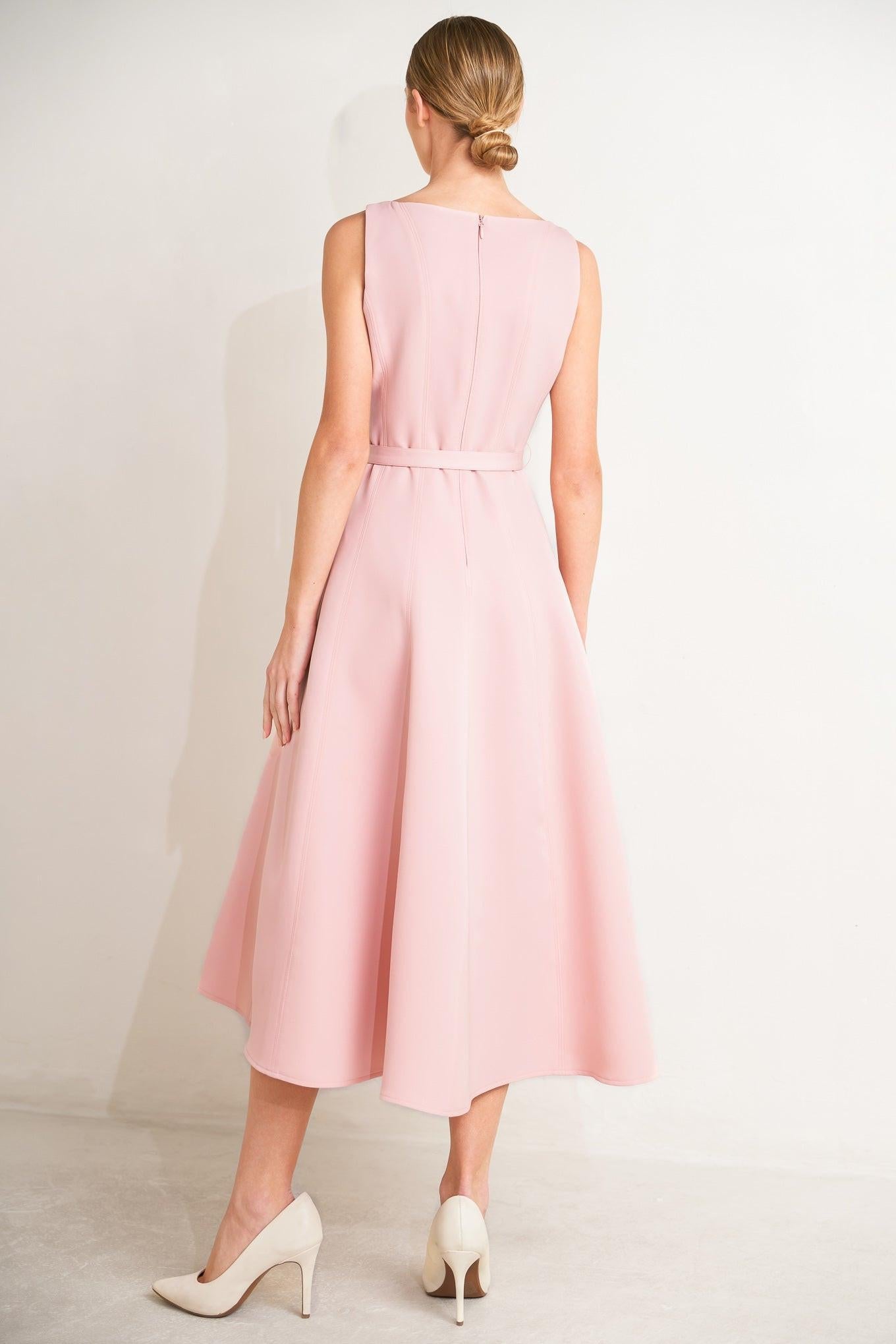 Living the Dream Woven Midi Dress in BEIGE view 3 - Dream Life Dress