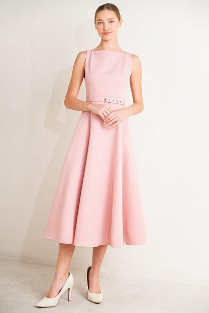 Living the Dream Woven Midi Dress in PINK view 6 - Dream Life Dress
