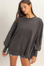 Hyfve Oversized Seam Detail Long Sleeve Top