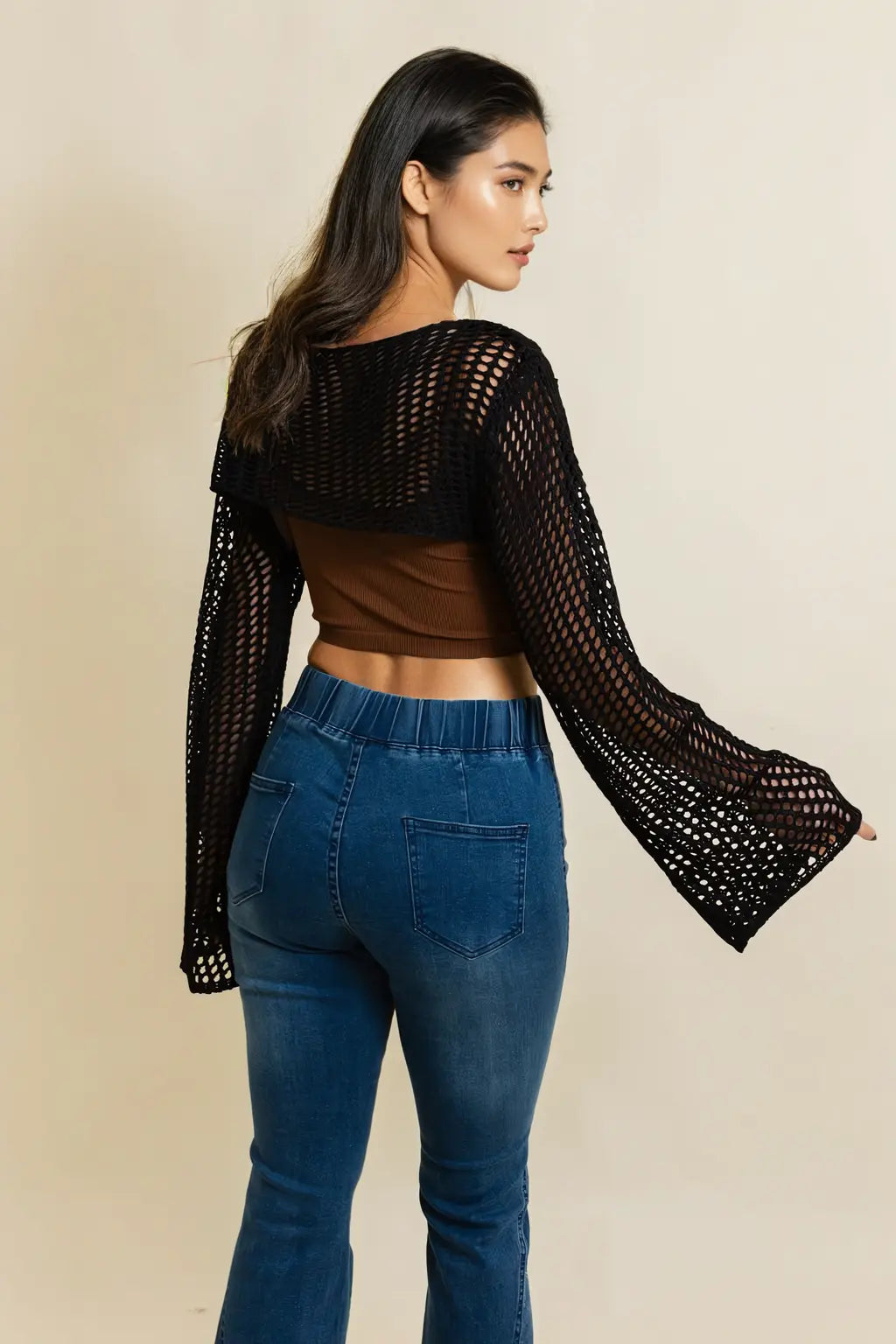Loom Knitted Cropped Sweater - MeeeShop Women's Fashion