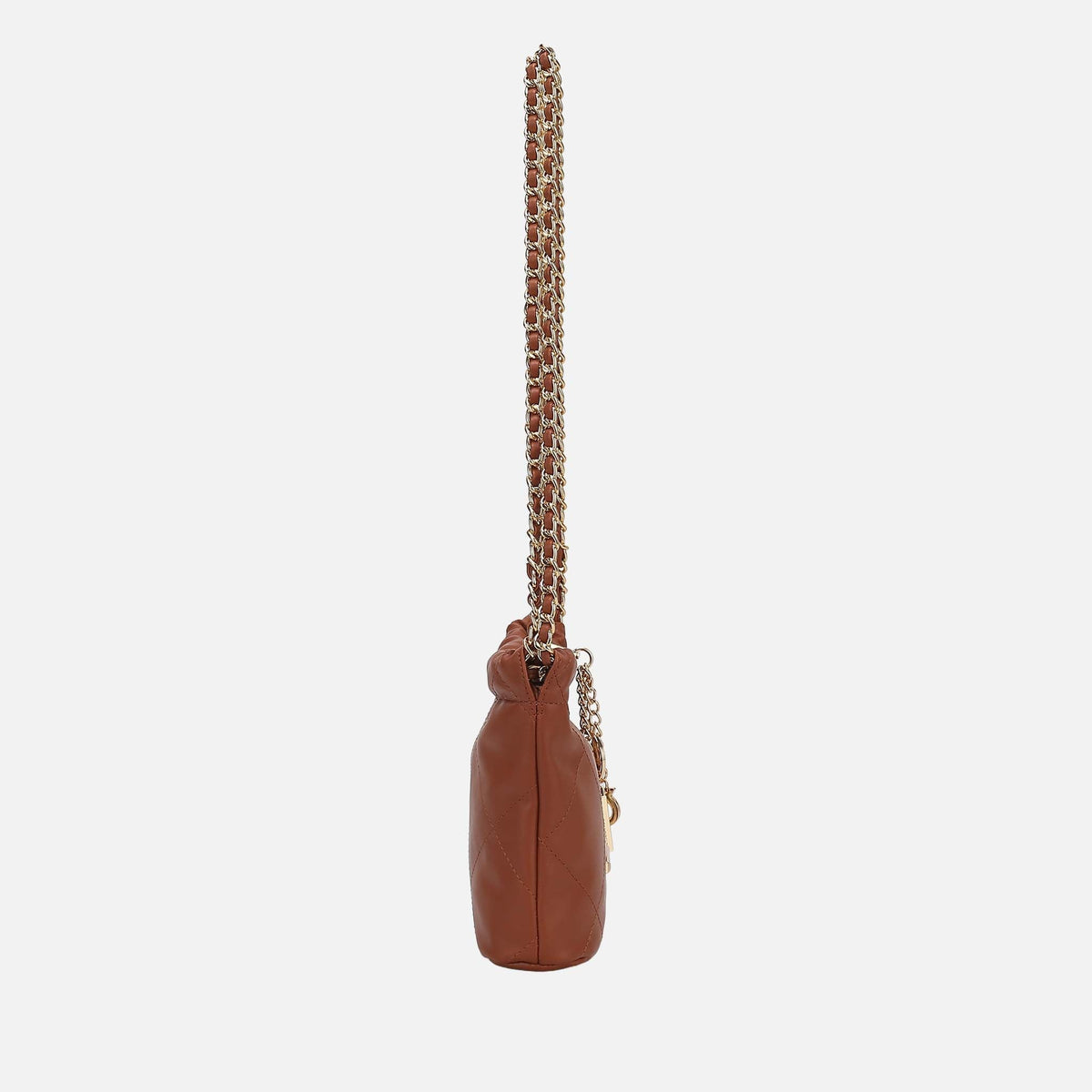 Loriana Quilted Bag in Cognac Brown view 4