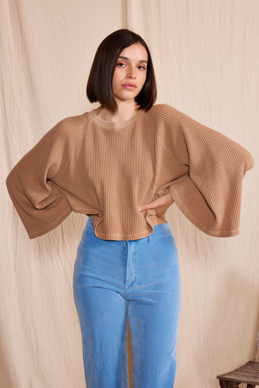 Lotus Waffle Top XS (top) - waffle top, lotus waffle top - shop at us.meeeshop