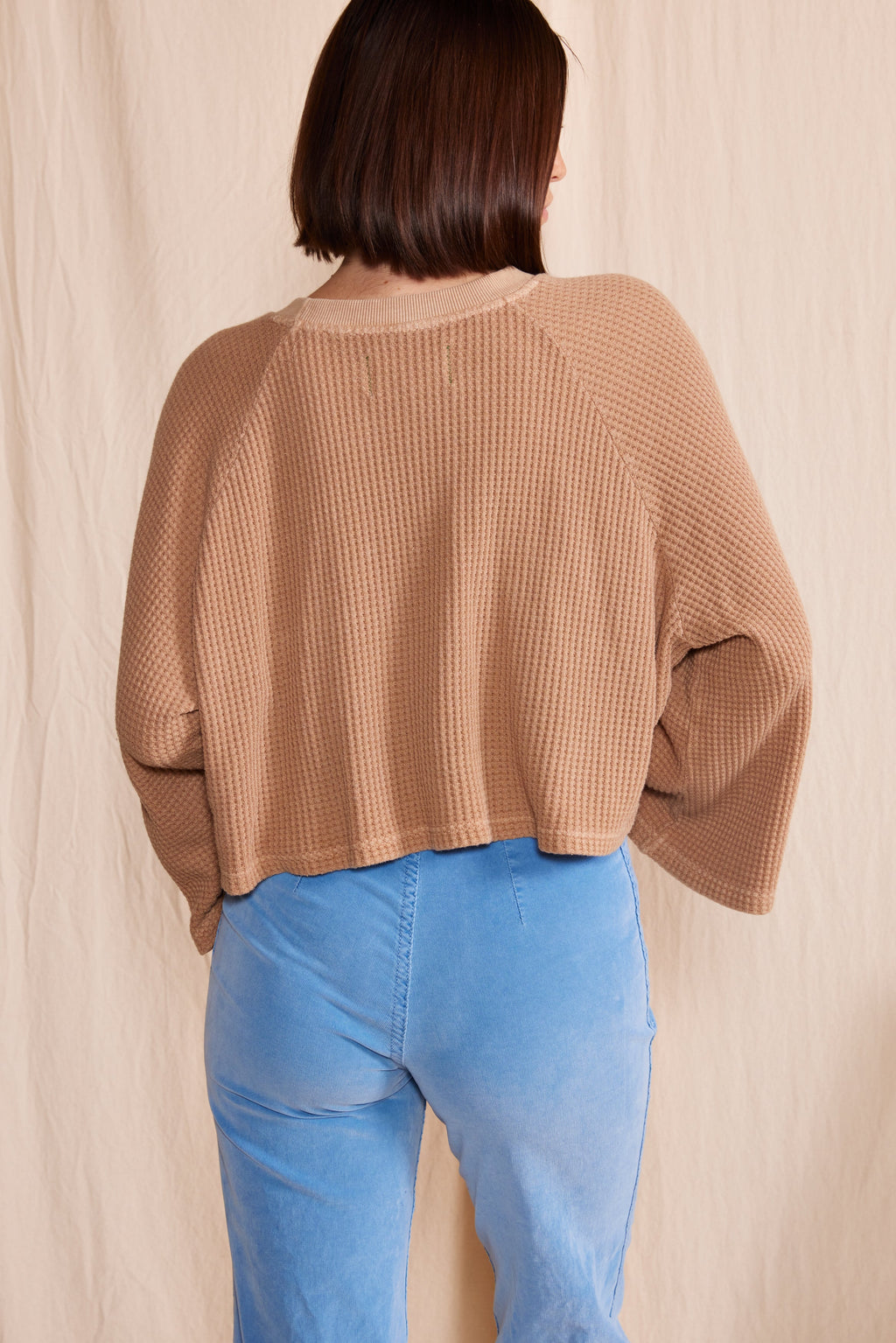Lotus Waffle Top XS view 2 (top) - waffle top, lotus waffle top - shop at us.meeeshop