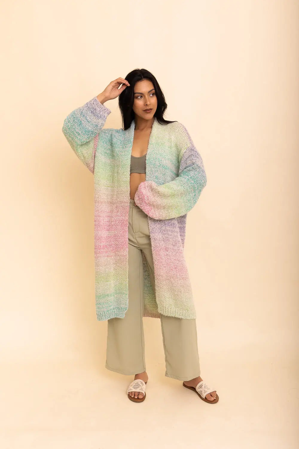 Lounge Around Longline Ombre Cardigan Top - MeeeShop Women's Fashion