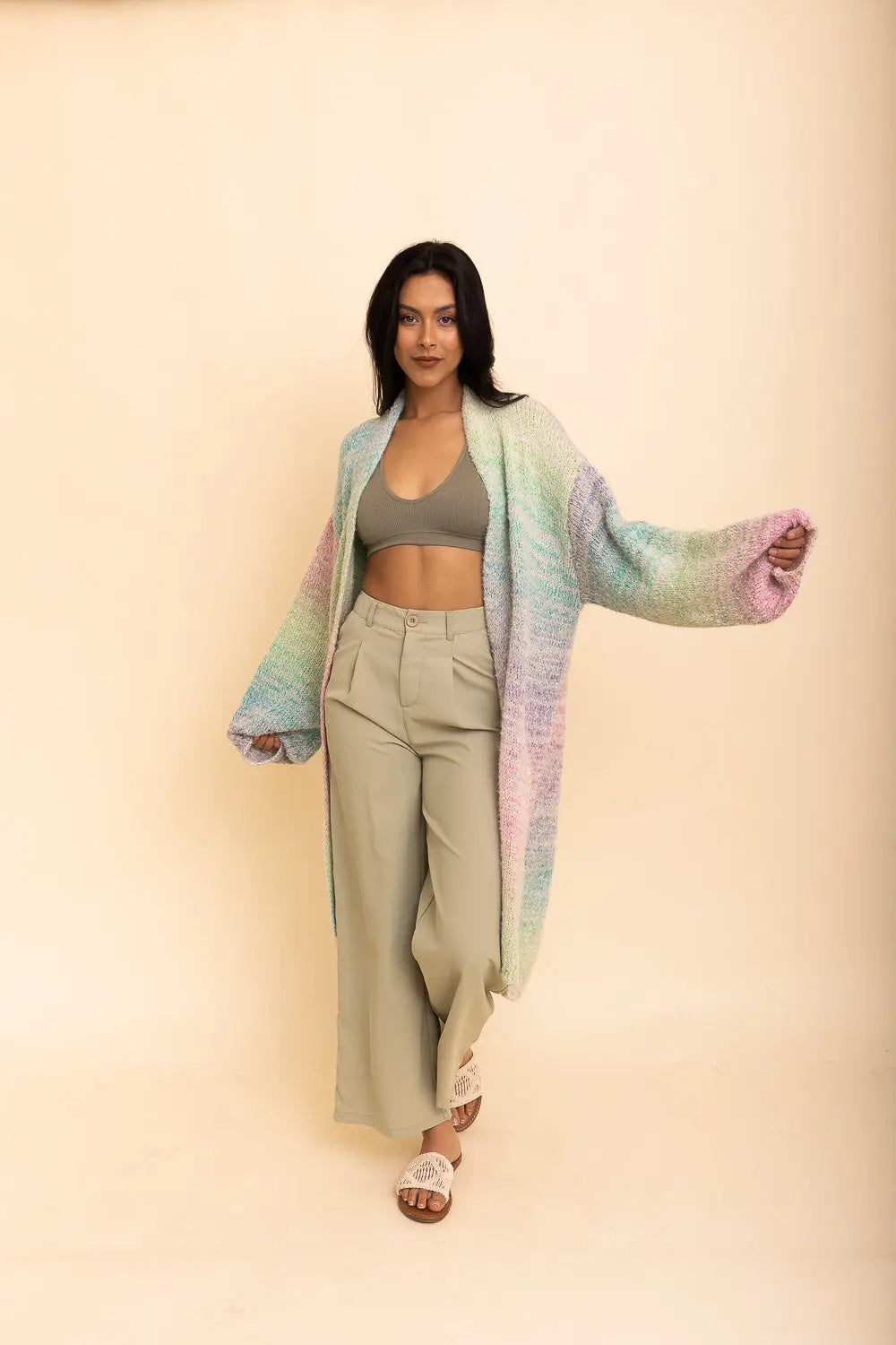 Lounge Around Longline Ombre Cardigan Top - MeeeShop Women's Fashion