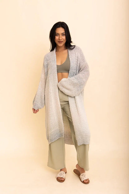 Lounge Around Longline Ombre Cardigan Top - MeeeShop Women's Fashion