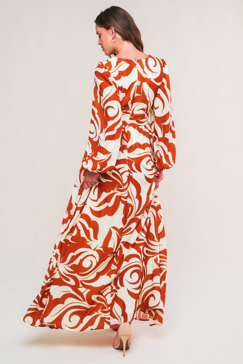 Love in Your Eyes Woven Maxi Dress in IVORY BROWN view 2 - Love Your Dress Reviews