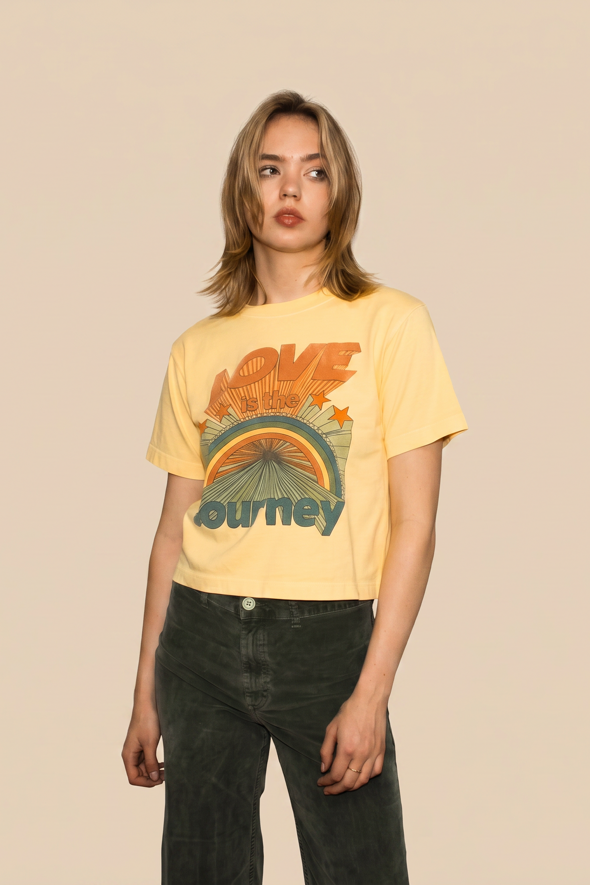 Love Is the Jouney Cropped Tee in M view 3 (top)