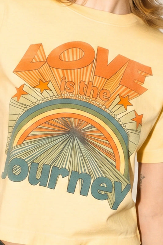 Love Is the Jouney Cropped Tee in S view 2 (top)